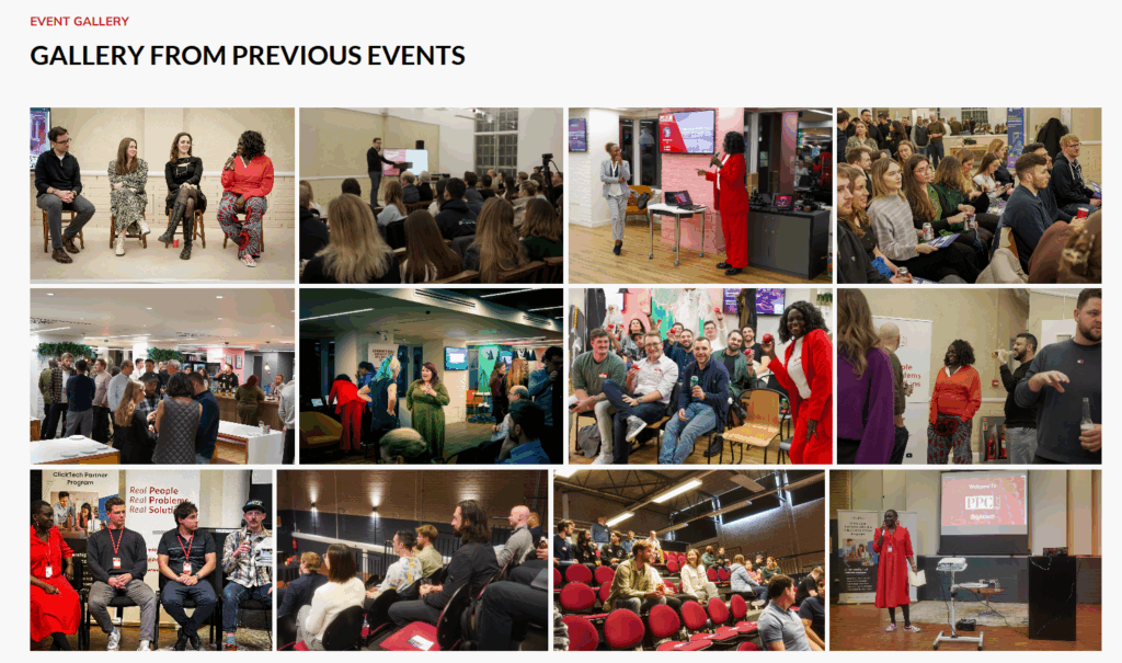 The PPC Live conference gallery page screenshot