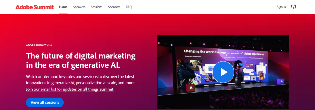 Adobe Summit 2024 website screenshot