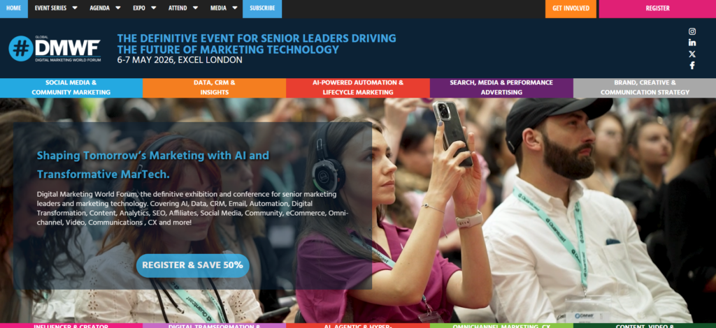 Digital Marketing World Forum London 2026 marketing technology conference