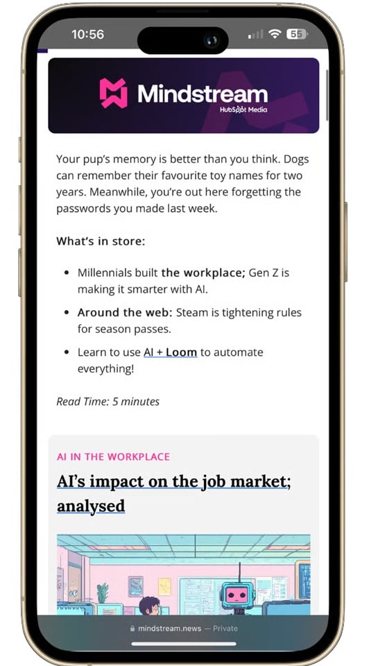 Preview of the Mindstream newsletter