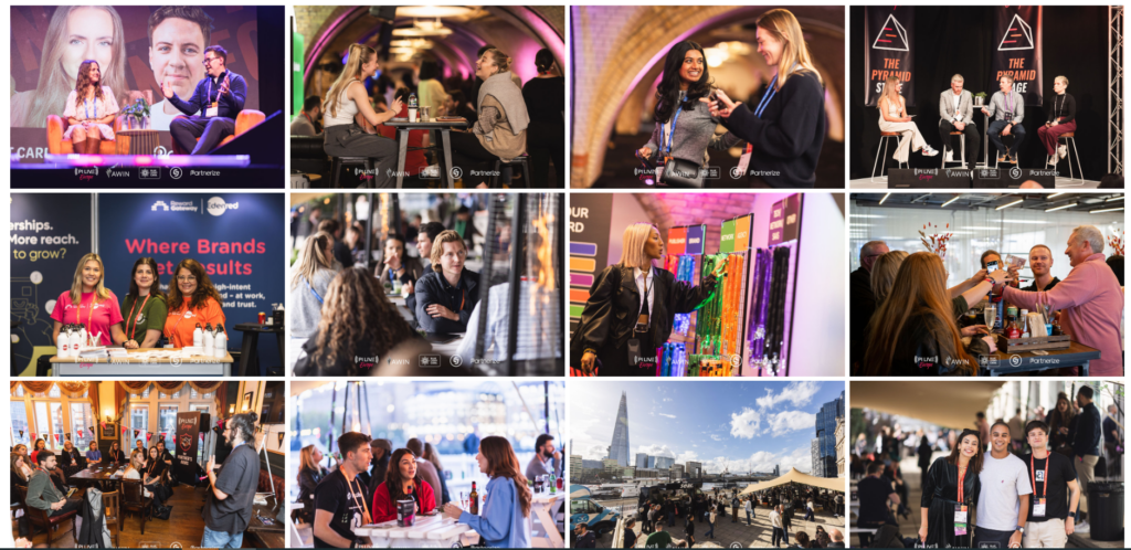 PI Live Europe website gallery showing networking, panels, and social moments from the 2025 London event.