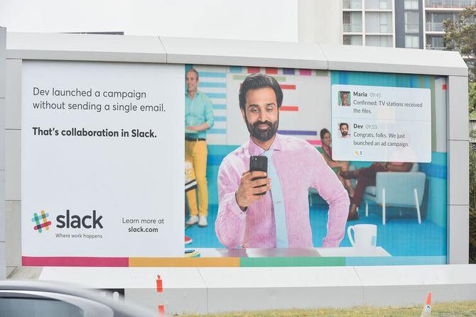 image of slack brand campaign in australia