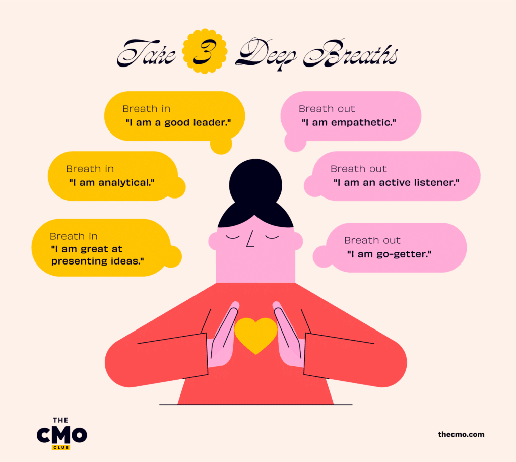 breath work for imposter syndrome infographic