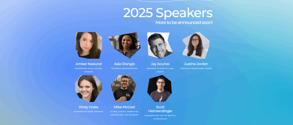 Screenshot of the SparkTogether conference speakers page