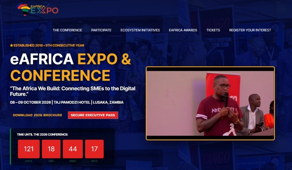 Landing page of the eAFRICA EXPO & CONFERENCE 2026