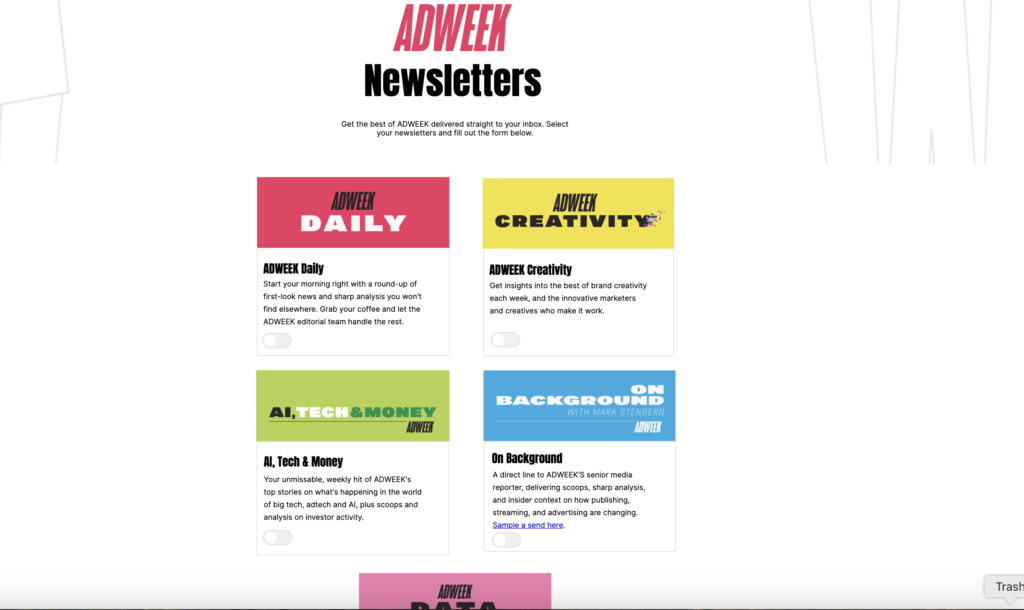 Adweek Newsletters