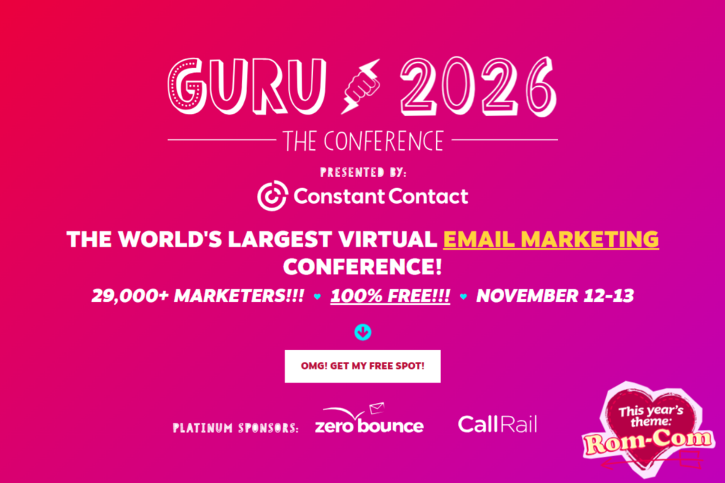 Landing page of the GURU Conference 2026