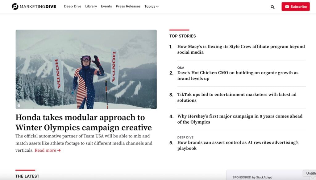 MarketingDive Daily Newsletter