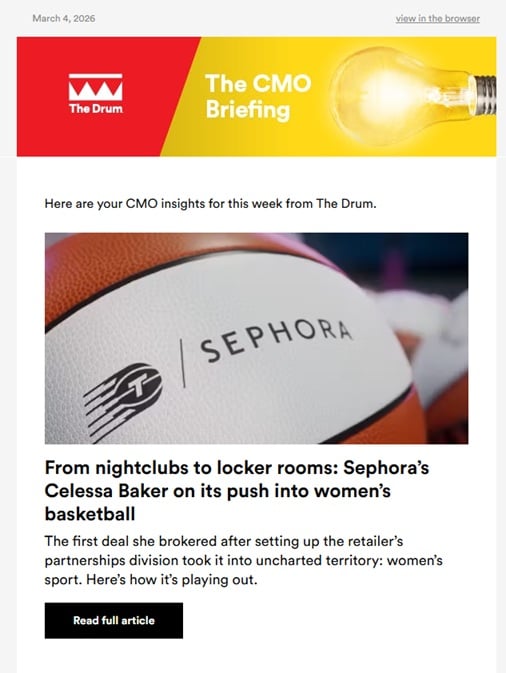 Sample of The CMO Briefing newsletter