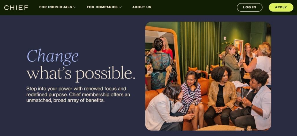 The landing page for the Chief community