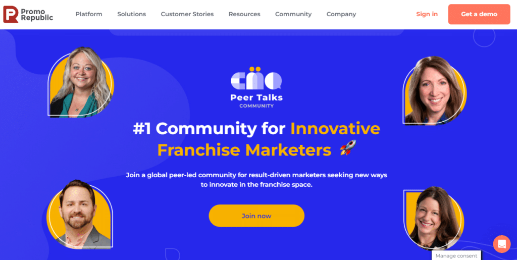 CMO Peer Talks home page.