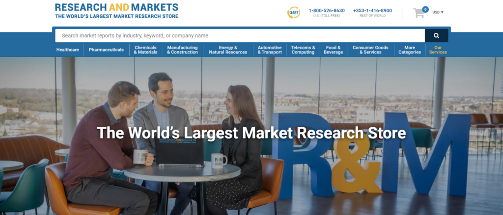 The Research and Markets home page