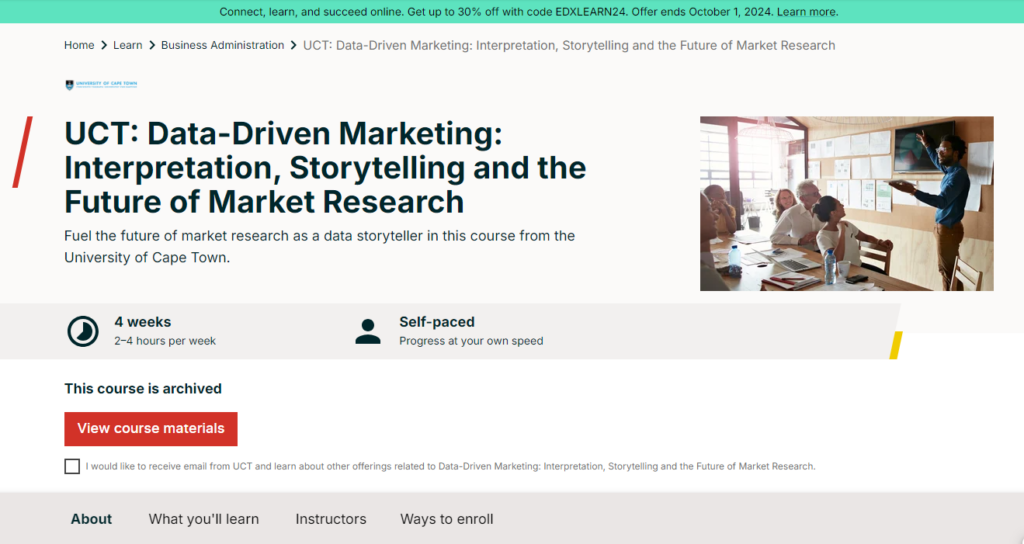 Data-Driven Marketing: Interpretation, Storytelling and the Future of Market Research page screenshot