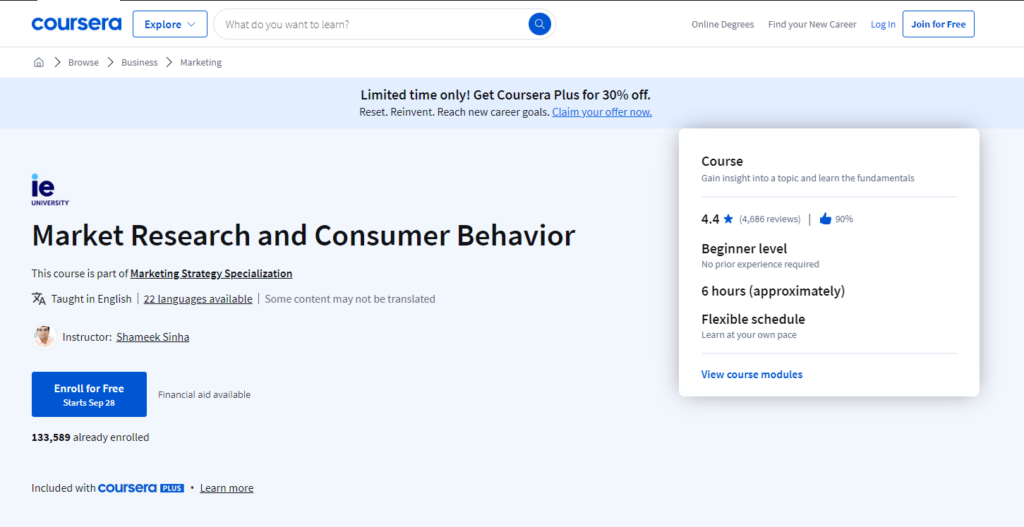 Market Research and Consumer Behavior screenshot