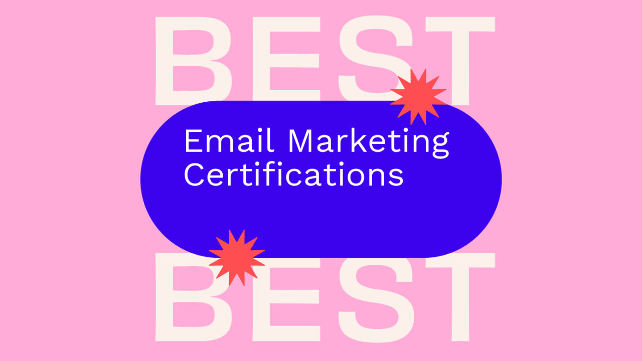 Email marketing certifications best events