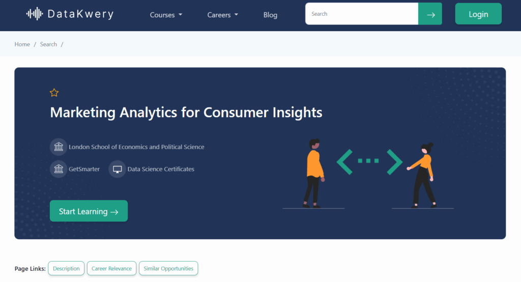 The Meta Marketing Analytics Professional Certificate landing page screenshot