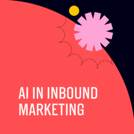 Ai in inbound marketing text on red and black background