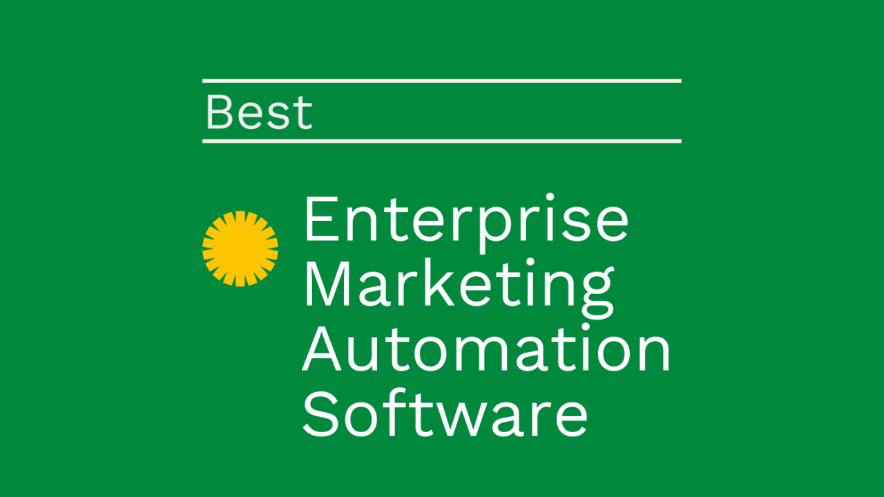 Enterprise marketing automation software best tools 80759
